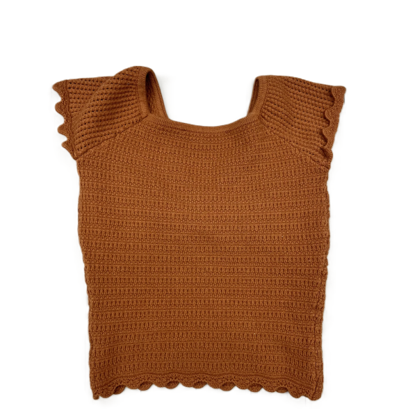 Top Short Sleeve By Astr In Brown, Size: S Online Hot Sale