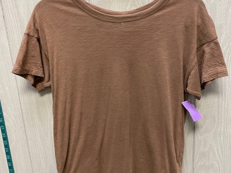 Top Short Sleeve Basic By Madewell In Brown, Size: S on Sale