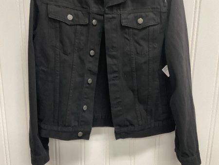 Jacket Denim By Clothes Mentor In Black, Size: L For Cheap