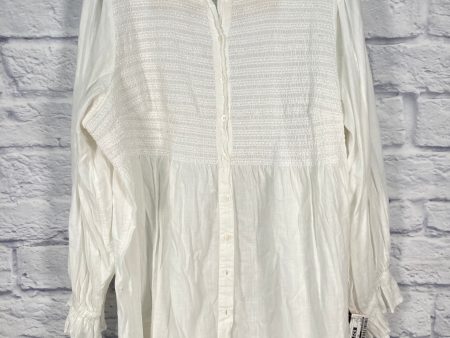 Tunic Long Sleeve By Anthropologie In White, Size: 3x Online Hot Sale