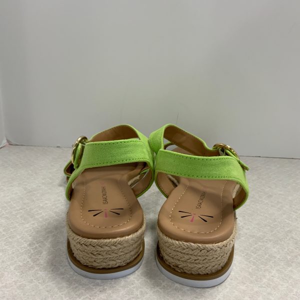 Green Sandals Flats Isaac Mizrahi Live Qvc, Size 10 Online now