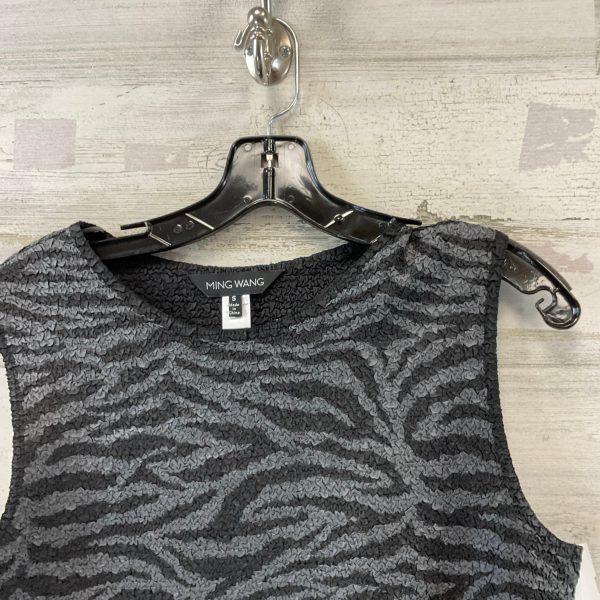 Top Sleeveless By Ming Wang In Black & Grey, Size: S Hot on Sale