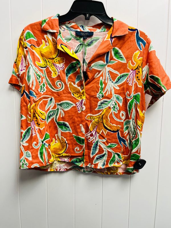 Top Short Sleeve By Rachel Zoe In Green & Orange, Size: S Online now