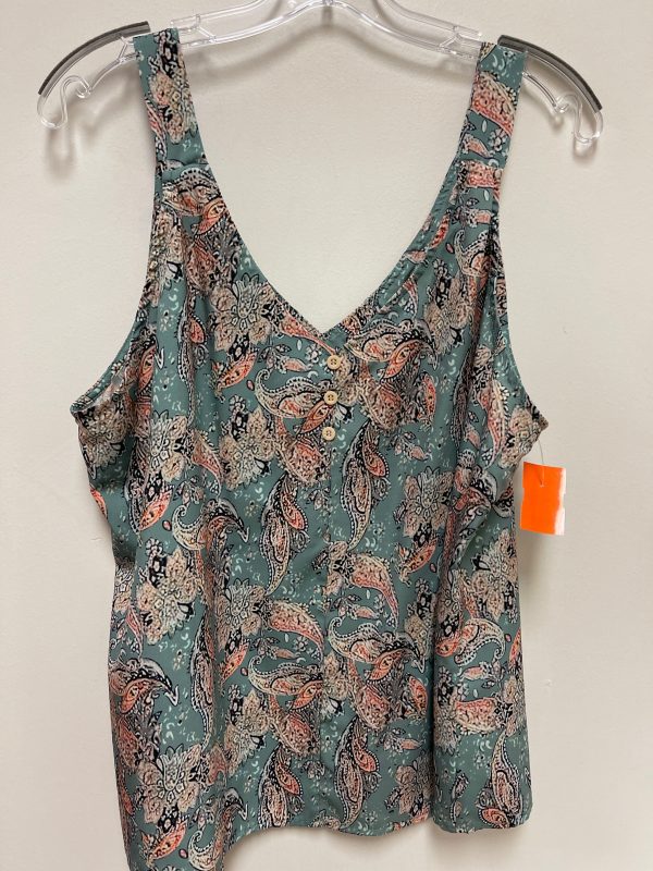 Top Sleeveless By Clothes Mentor In Green, Size: 2x Online Sale