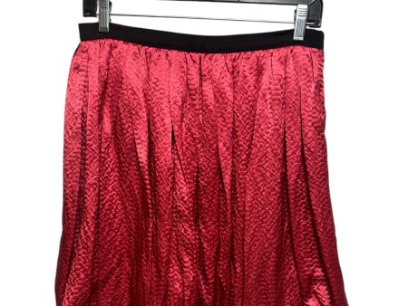 Silk Pleated Bubble Hem Mini Skirt Designer By Sandro In Red, Size: 2 Online Hot Sale