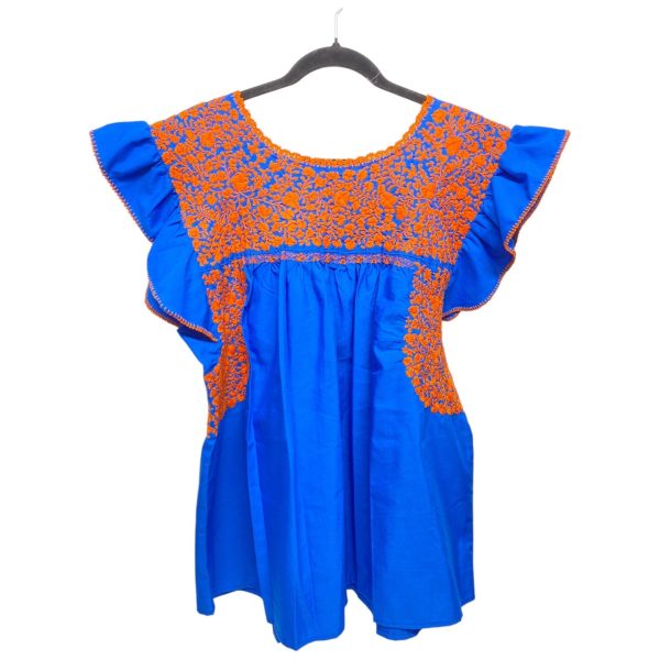 Top Short Sleeve By Clothes Mentor In Blue & Orange, Size: Xl Online Hot Sale