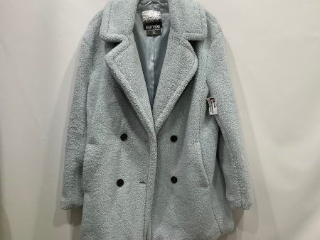 Coat Faux Fur & Sherpa By Kensie In Blue, Size: L on Sale