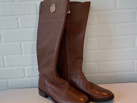 Boots Designer By Tory Burch In Brown, Size: 9 on Sale