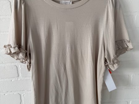 Top Short Sleeve By Loft In Tan, Size: S Sale