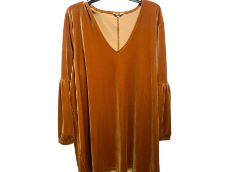 Velvet Dress Casual Short By Madewell In Gold, Size: 3x Online Hot Sale