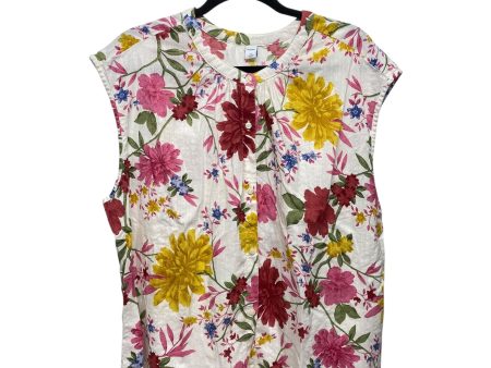 Top Sleeveless By Old Navy In Floral Print, Size: Xxl Cheap