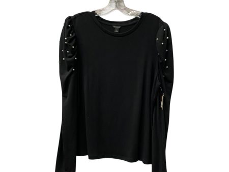 Top Ls By Ann Taylor In Black, Size:L Online Hot Sale