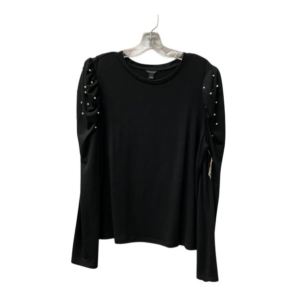 Top Ls By Ann Taylor In Black, Size:L Online Hot Sale