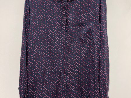 Blouse Long Sleeve By Beachlunchlounge In Navy, Size: L For Discount