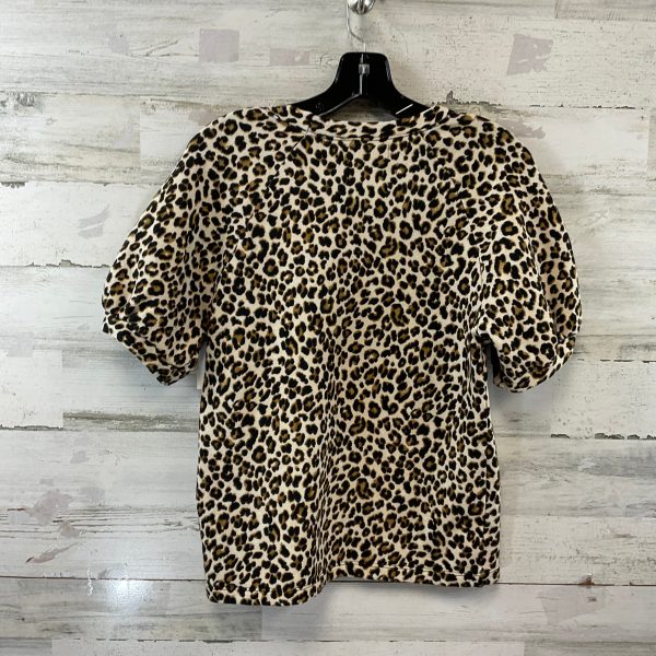 Top Short Sleeve By Velvet By Graham & Spencer In Animal Print, Size: S Fashion