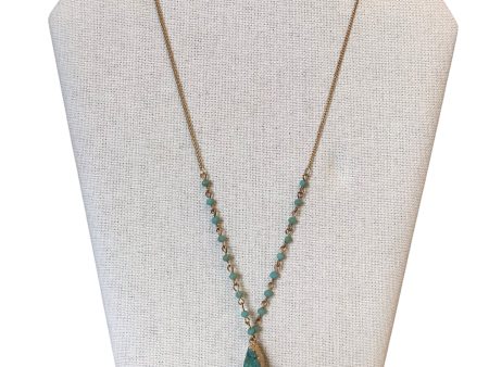 Necklace Charm In Gold & Green Discount