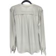 Top Long Sleeve By White House Black Market In Silver, Size: 4 For Cheap