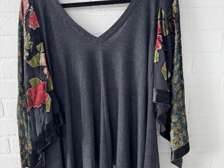 Tunic Long Sleeve By  BOHO JANE  In Black & Green, Size: S Online