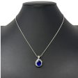 Blue CZ Stone Pendant Necklace By Unbranded For Cheap