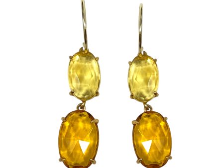 Citrine Drop Earrings By Amelia Rose Sale