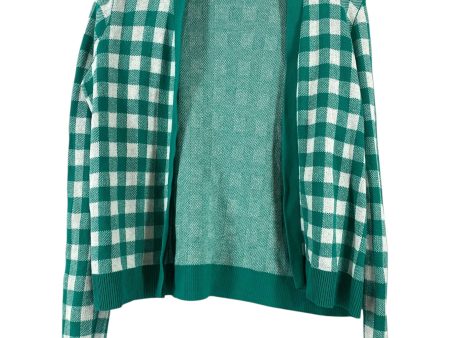 Cardigan By Ann Taylor In Green & White, Size: Xs Online