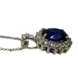 Blue CZ Stone Pendant Necklace By Unbranded For Cheap