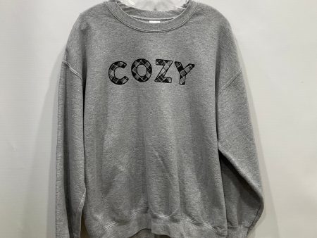 Sweatshirt Crewneck By Gildan In Grey, Size: L For Sale