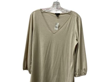 Top Ls By Ann Taylor In Gold, Size:L Hot on Sale