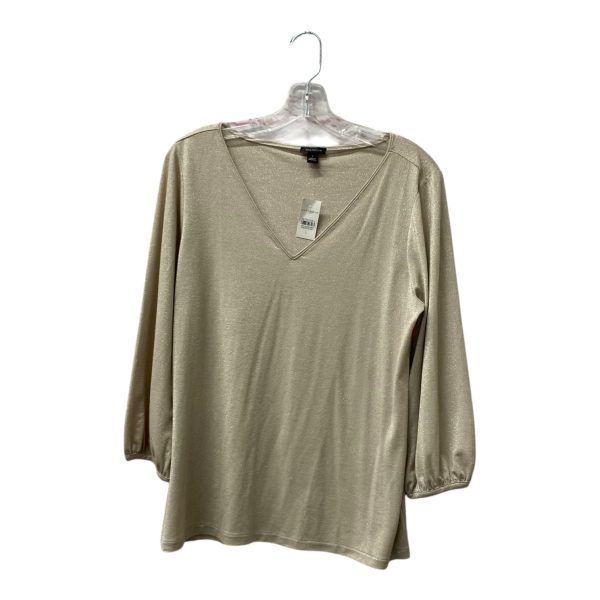 Top Ls By Ann Taylor In Gold, Size:L Hot on Sale