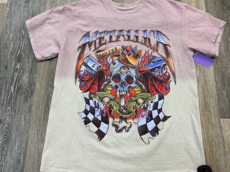 Top Short Sleeve By Metallica In Pink, Size: S Cheap