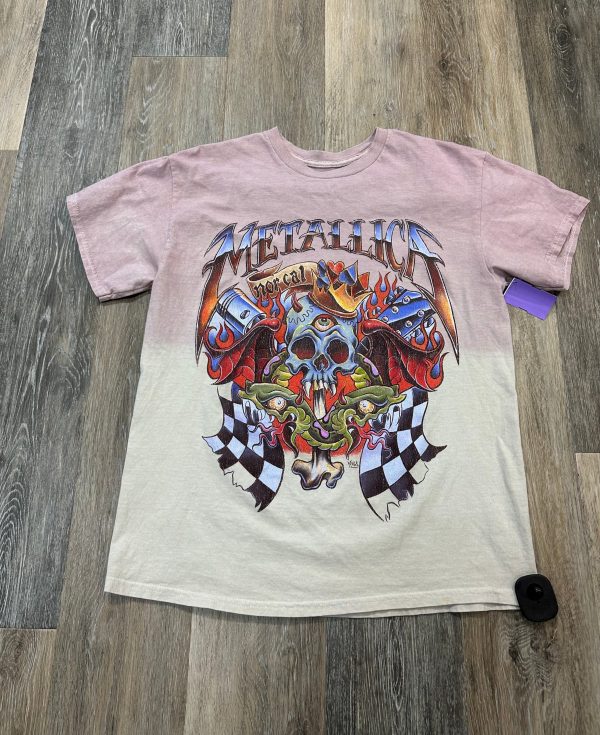 Top Short Sleeve By Metallica In Pink, Size: S Cheap