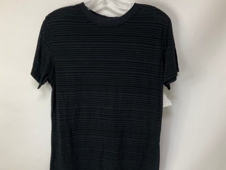 Athletic Top Short Sleeve By Lululemon In Black, Size: 4 on Sale