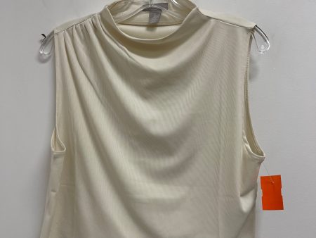 Top Sleeveless By H&m In Cream, Size: L Online Sale