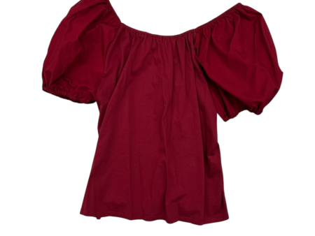 Top Short Sleeve By A New Day In Red, Size: L Online Sale