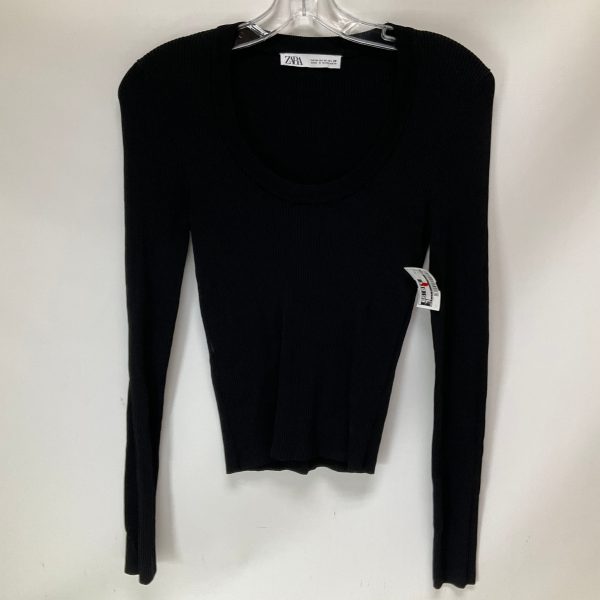 Top Long Sleeve By Zara In Black, Size: M Online Sale