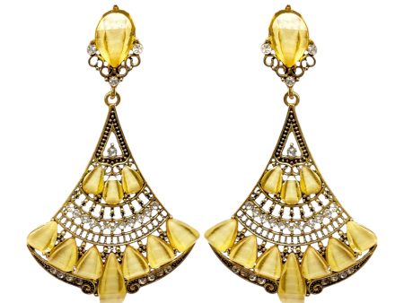 Yellow Statement Earrings Dangle drop By Unbranded Discount