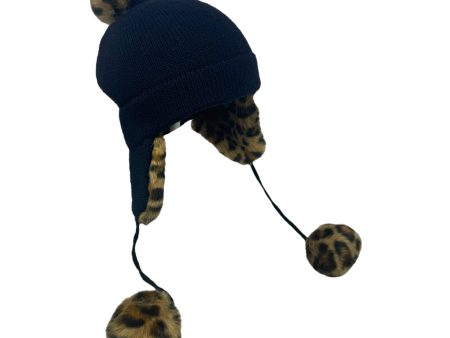 Leopard Faux Fur Trim Pom Pom Hat Designer By Kate Spade For Cheap