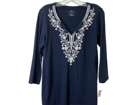 Top Ls Basic By Talbots In Blue & White, Size:S Discount