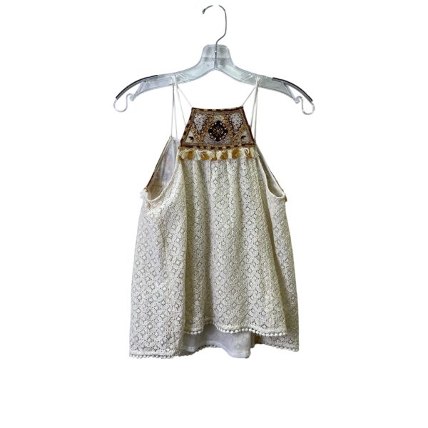 Top Sleeveless By Hd In Paris In Cream & Yellow, Size:Xs For Discount